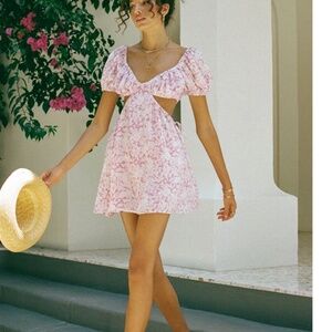 Sabo Skirt floral dress cut out mini dress